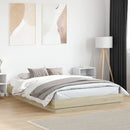 sengeramme med LED-lys 120x200 cm sonoma-eg