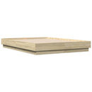 sengeramme med LED-lys 120x190 cm sonoma-eg
