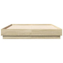 sengeramme med LED-lys 120x190 cm sonoma-eg