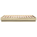 sengeramme med LED-lys 120x190 cm sonoma-eg