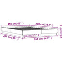 sengestel 160x200 cm konstrueret træ hvid