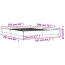 sengestel 160x200 cm konstrueret træ sonoma-eg