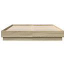 sengestel 150x200 cm konstrueret træ sonoma-eg