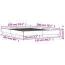 sengestel 150x200 cm konstrueret træ sonoma-eg