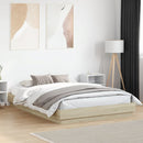 sengestel 150x200 cm konstrueret træ sonoma-eg