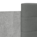 sengeramme med sengegavl 100x200 cm konstrueret træ betongrå