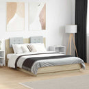 sengeramme med sengegavl 140x190 cm konstrueret træ sonoma-eg