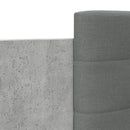 sengeramme med sengegavl 75x190 cm konstrueret træ betongrå
