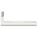 sengeramme med sengegavl og LED-lys 90x200 cm hvid