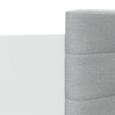 sengeramme med sengegavl og LED-lys 90x200 cm hvid