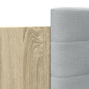sengeramme med sengegavl og LED-lys 90x190 cm sonoma-eg