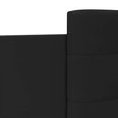 sengeramme med sengegavl og LED-lys 75x190 cm sort