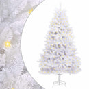 Kunstigt juletræ 300 LED'er PVC og Stål Hvid