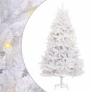 Kunstigt juletræ 300 LED'er PVC og Stål Hvid