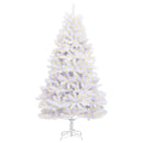 Kunstigt juletræ 300 LED'er PVC og Stål Hvid