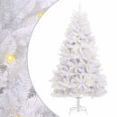 Kunstigt juletræ 300 LED'er PVC og Stål Hvid