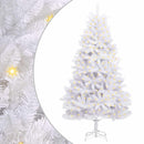 Kunstigt juletræ 300 LED'er PVC og Stål Hvid