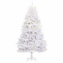 Kunstigt juletræ 300 LED'er PVC og Stål Hvid