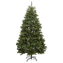 kunstigt juletræ 300 LED'er og kuglesæt hængslet 270 cm