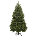 kunstigt juletræ 300 LED'er og kuglesæt hængslet 240 cm