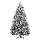 kunstigt juletræ 300 LED'er og kuglesæt hængslet 240 cm