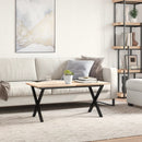 bordben til sofabord 70x30x43 cm X-stel stål