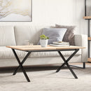 bordben til sofabord 80x70x43 cm X-stel stål