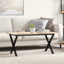 bordben til sofabord 90x30x43 cm X-stel stål
