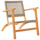 havestole 2 stk. polyrattan og akacietræ beige