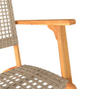 havestole 2 stk. polyrattan og akacietræ beige