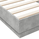 sengeramme 100x200 cm konstrueret træ betongrå