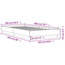 sengeramme 100x200 cm uden madras konstrueret træ røget eg