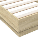 sengeramme 90x200 cm uden madras konstrueret træ sonoma-eg