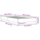 sengeramme 90x190 cm konstrueret træ hvid
