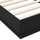 sengeramme 90x190 cm konstrueret træ sort