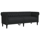 sofasæt 3 dele stof sort