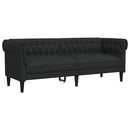 sofasæt 2 dele stof sort
