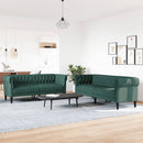 sofasæt 2 dele stof mørkegrøn