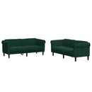 sofasæt 3 dele velour mørkegrøn