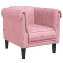 sofasæt 3 dele velour lyserød