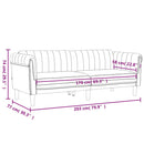 sofasæt 3 dele velour lyserød