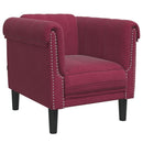 sofasæt 3 dele velour vinrød