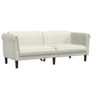 sofasæt 3 dele velour cremefarvet
