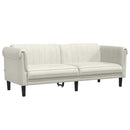 sofasæt 3 dele velour cremefarvet