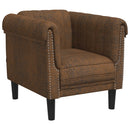 sofasæt 3 dele velour brun
