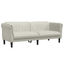 sofasæt 2 dele velour cremefarvet