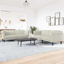 sofasæt 2 dele velour cremefarvet