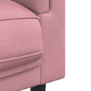 sofasæt 3 dele med puder velour lyserød