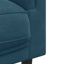 sofasæt 2 dele med puder velour blå