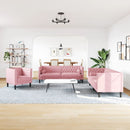 3-personers Chesterfield-sofasæt med puder fløjl pink
